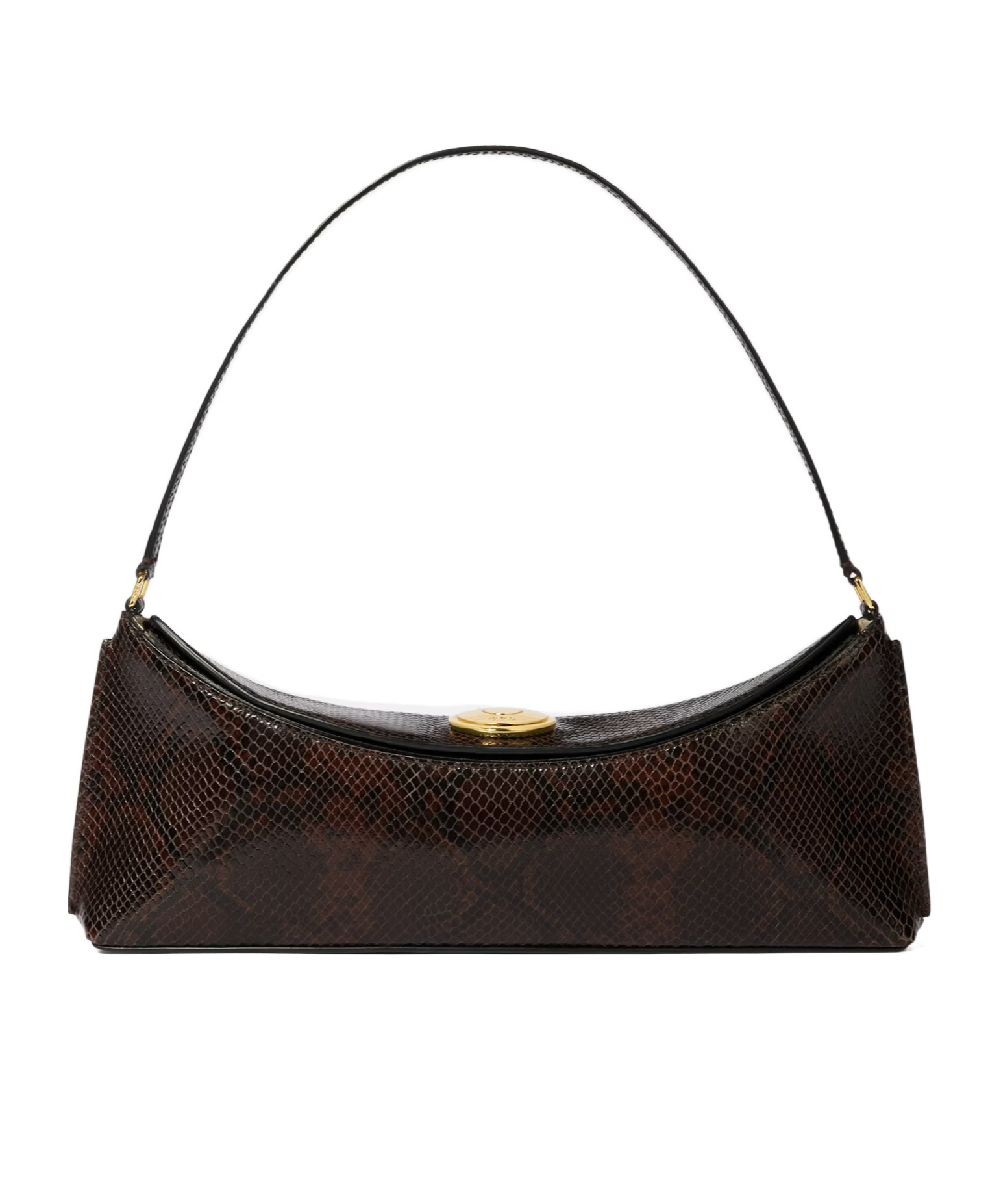 Jacquemus Le Calisson Crocodile-effect Leather Shoulder Bag In Black
