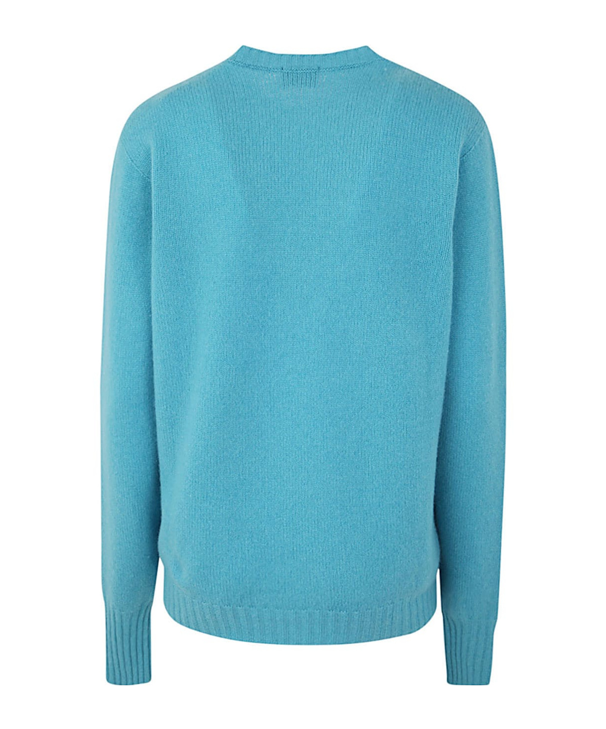 Drumohr Crew Neck Long Sleeve Sweater In Blue