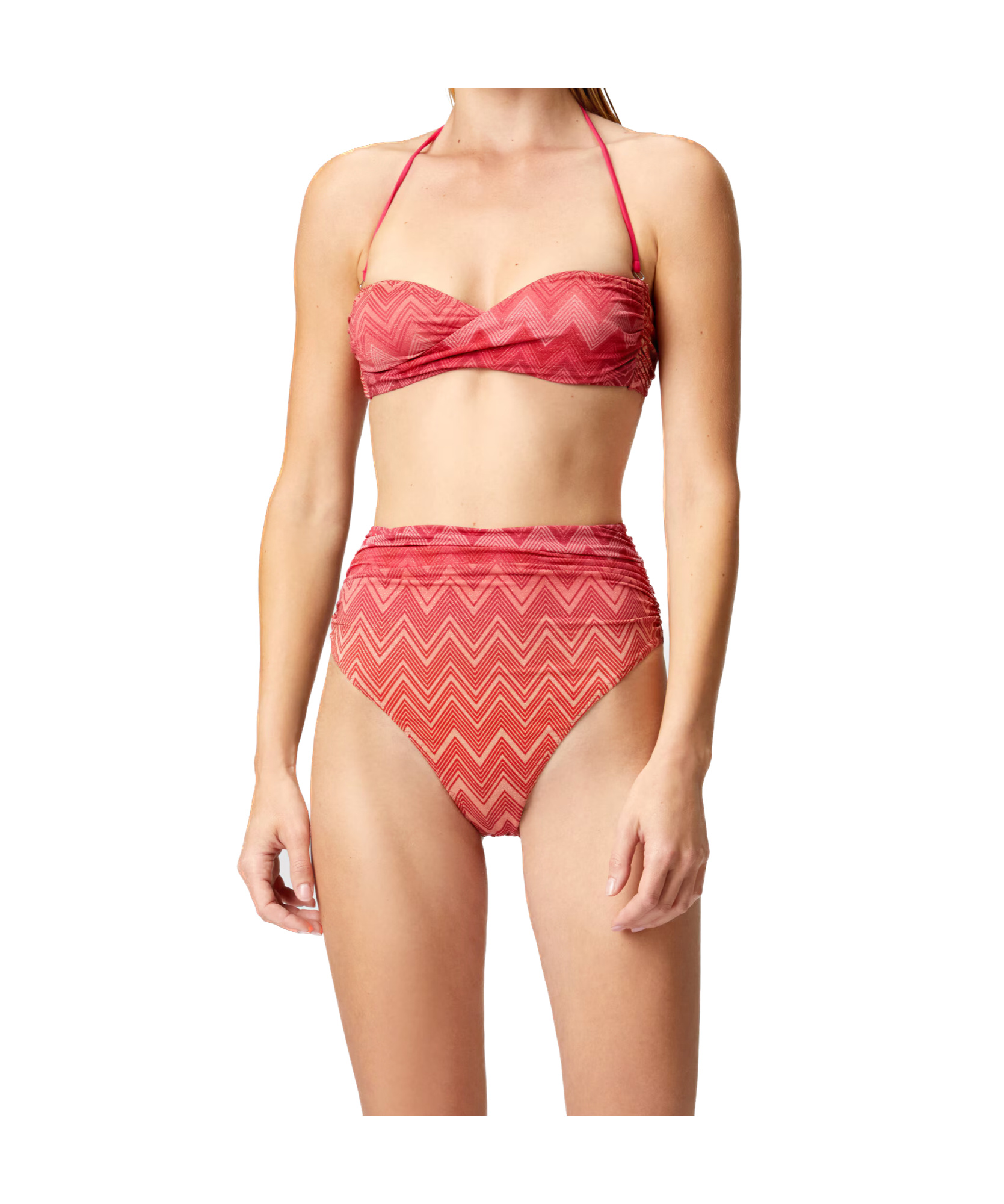 Missoni Zigzag Bikini Set In Red