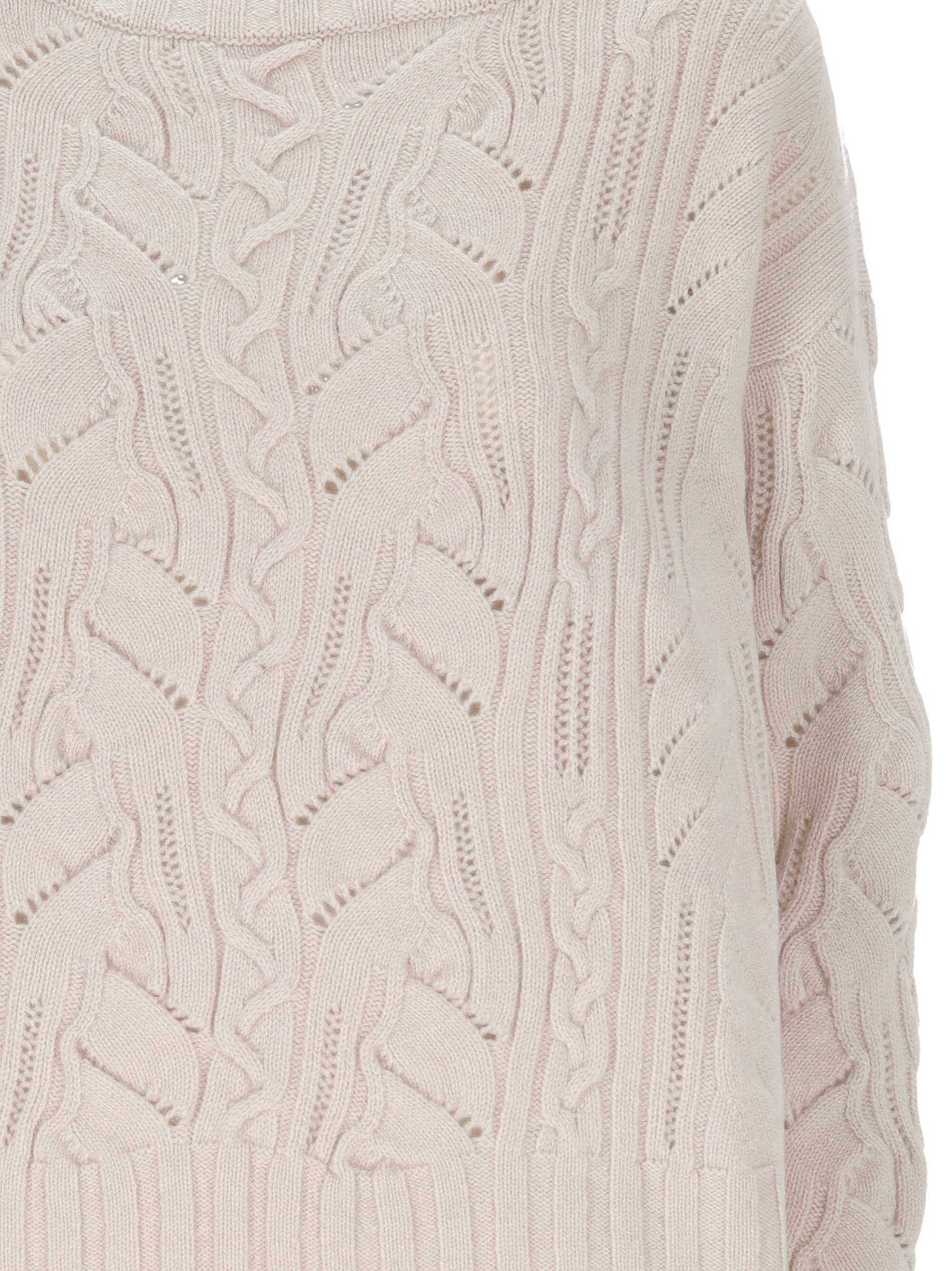 D Exterior Crew Neck Long Sleeve Sweater In Neutral