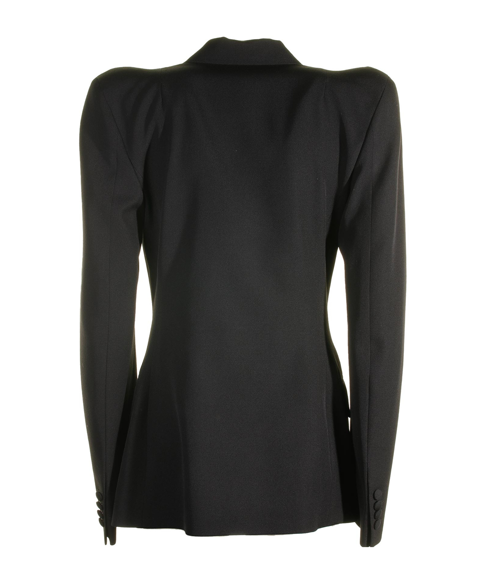 Balenciaga Notched-lapels Wool Blazer In Black