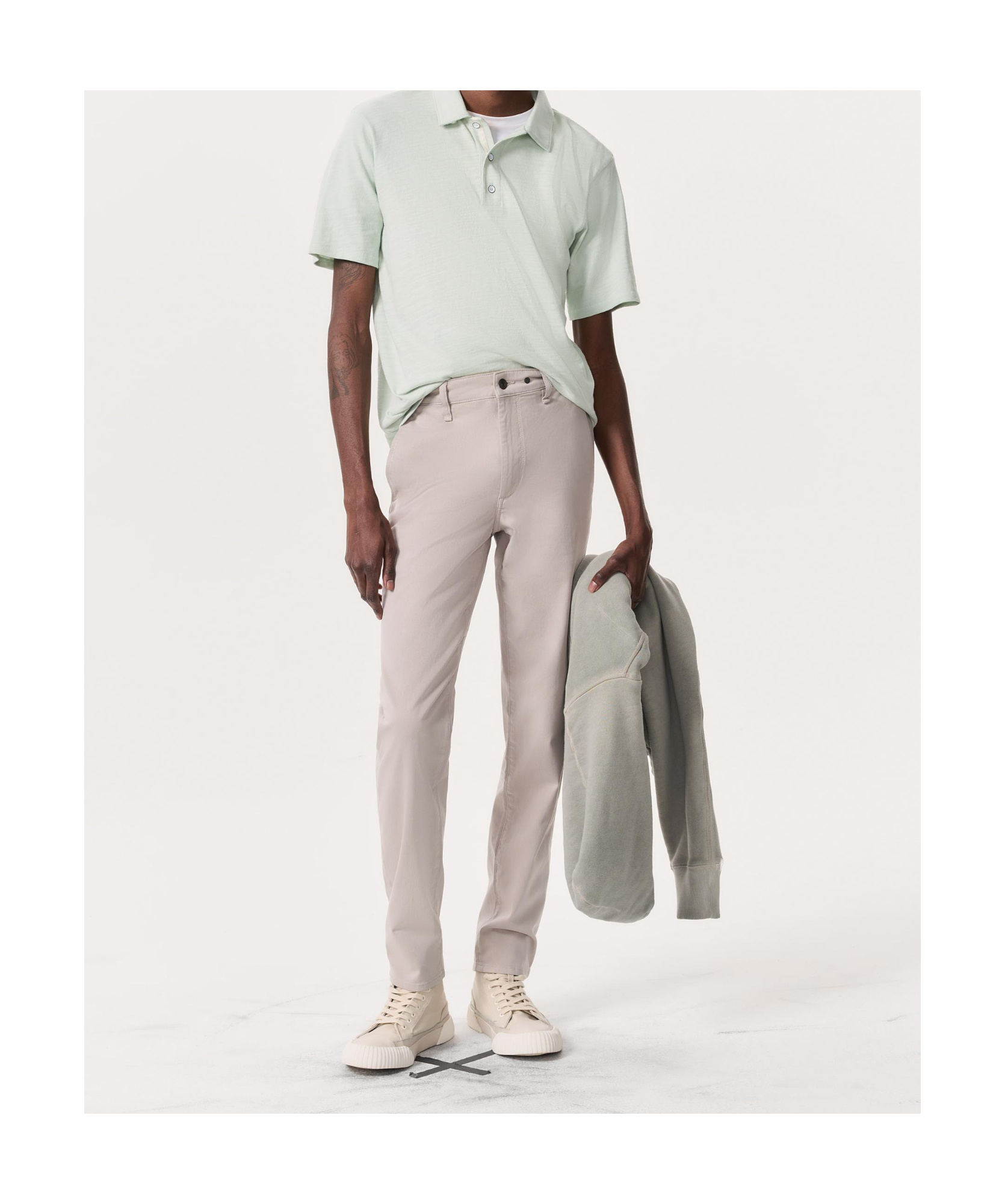 Rag & Bone Short-sleeved Polo Shirt In Gray