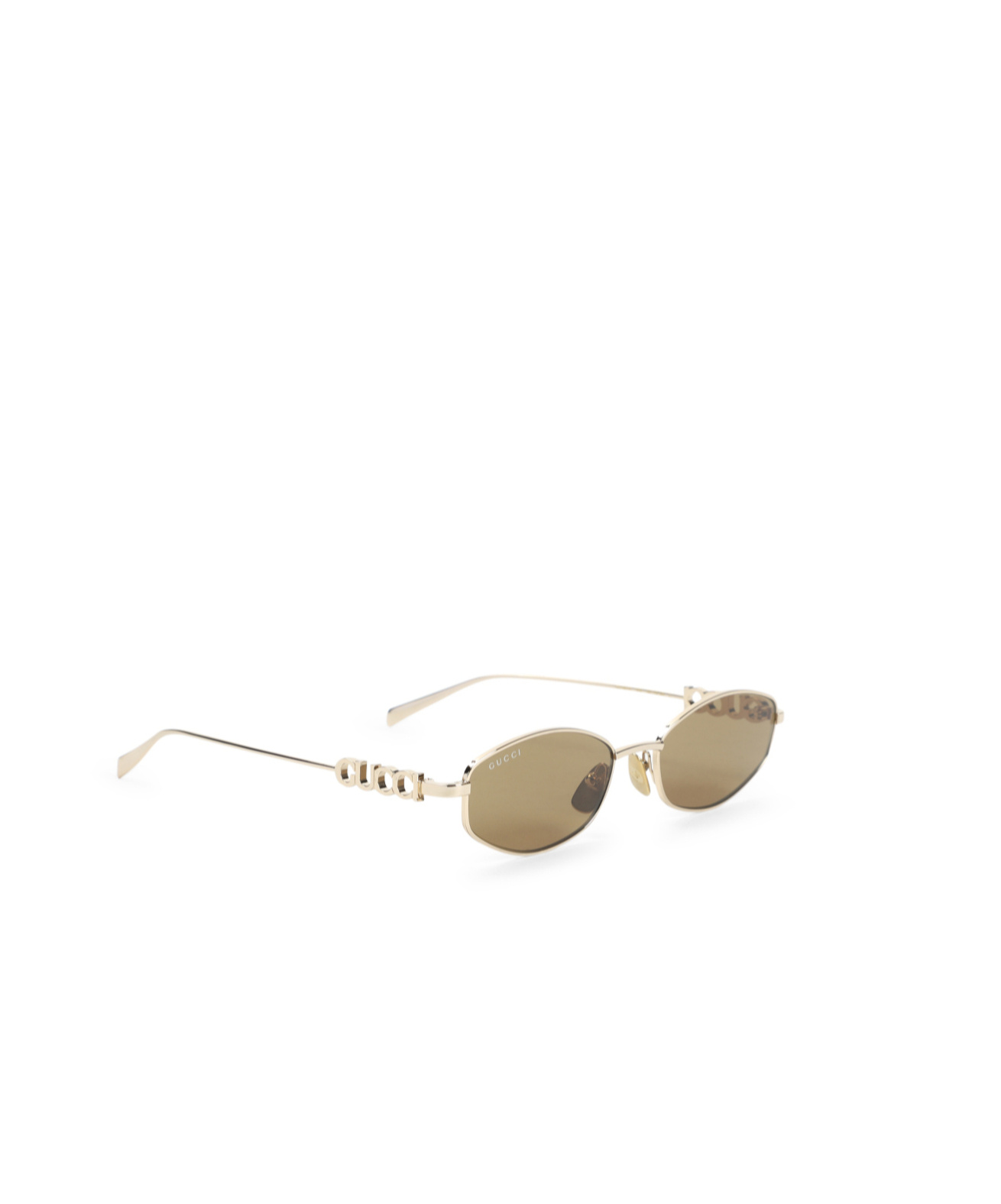 Gucci Eyewear Oval Frame Sunglasses In Nude