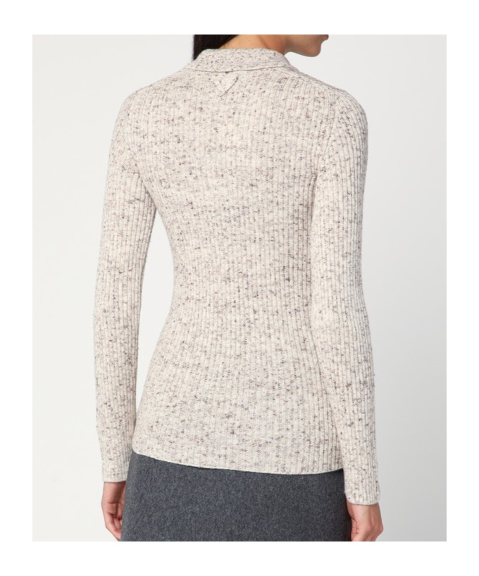Prada Long Sleeve Sweater In Neutral