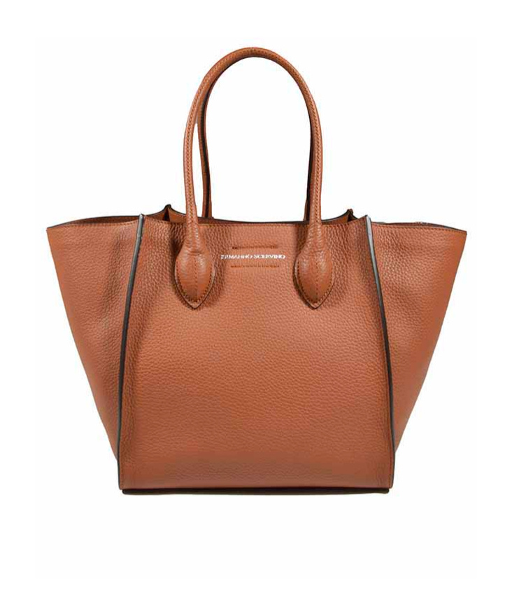 Ermanno Scervino Double Handle Shoulder Bag In Brown