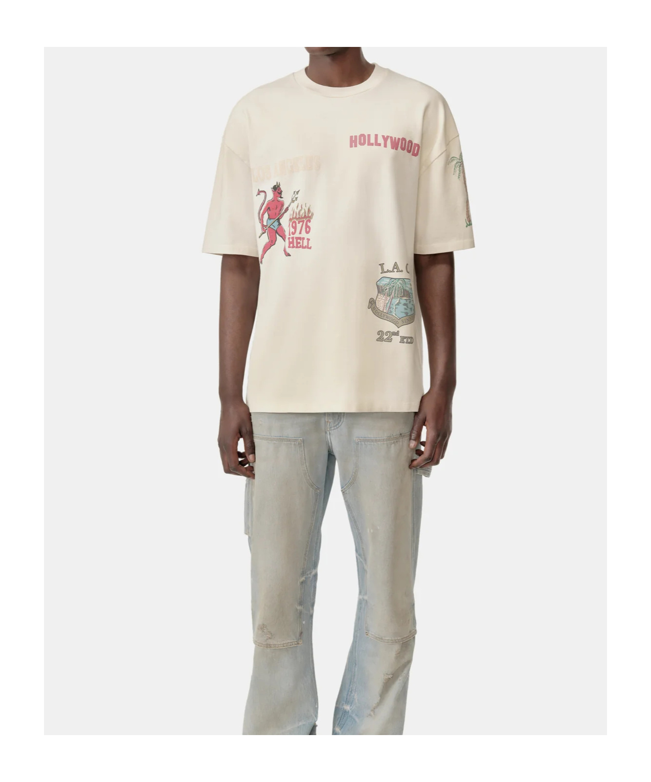 Amiri Sinners Oversized Tee In White
