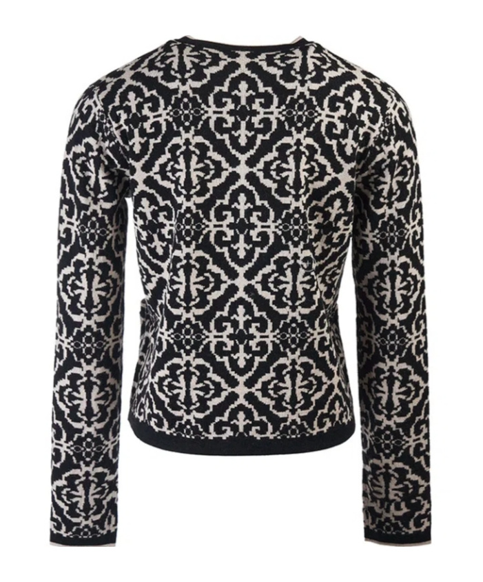 Shop Max Mara Round-collar And Long-sleeved Sweater In Black