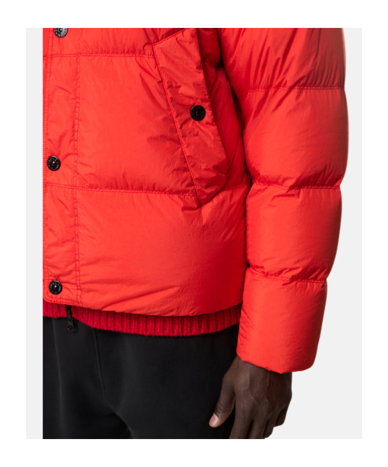 Stone Island Crinkles Reps Ny Bomber Jacket In Orange