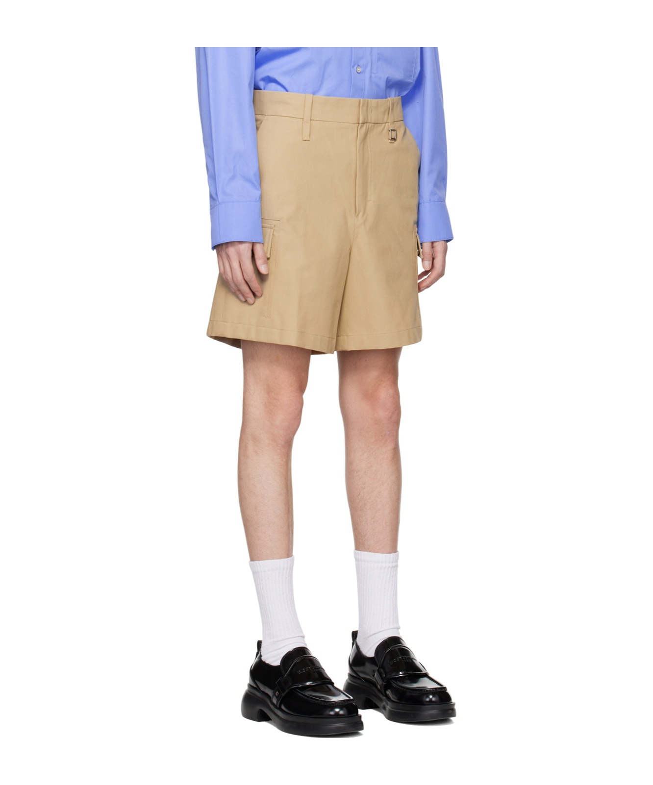Wooyoungmi Beige Hardware Shorts In Brown