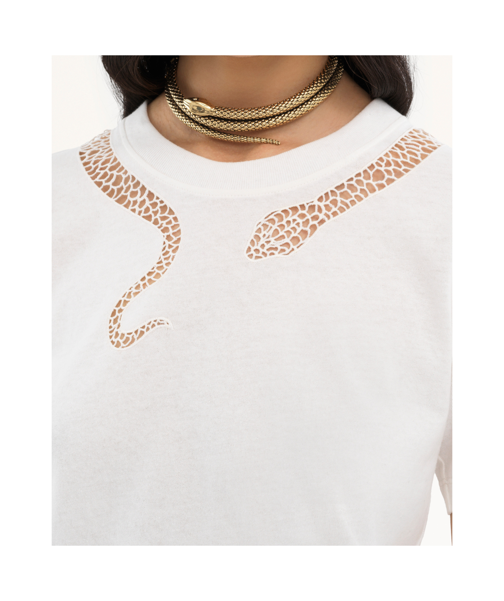 Chloé Plain Lace T-shirt In White