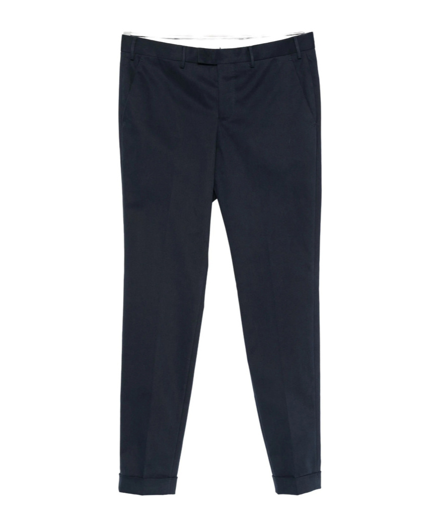 Pt Torino Pleated-cuffed Trousers In Blue