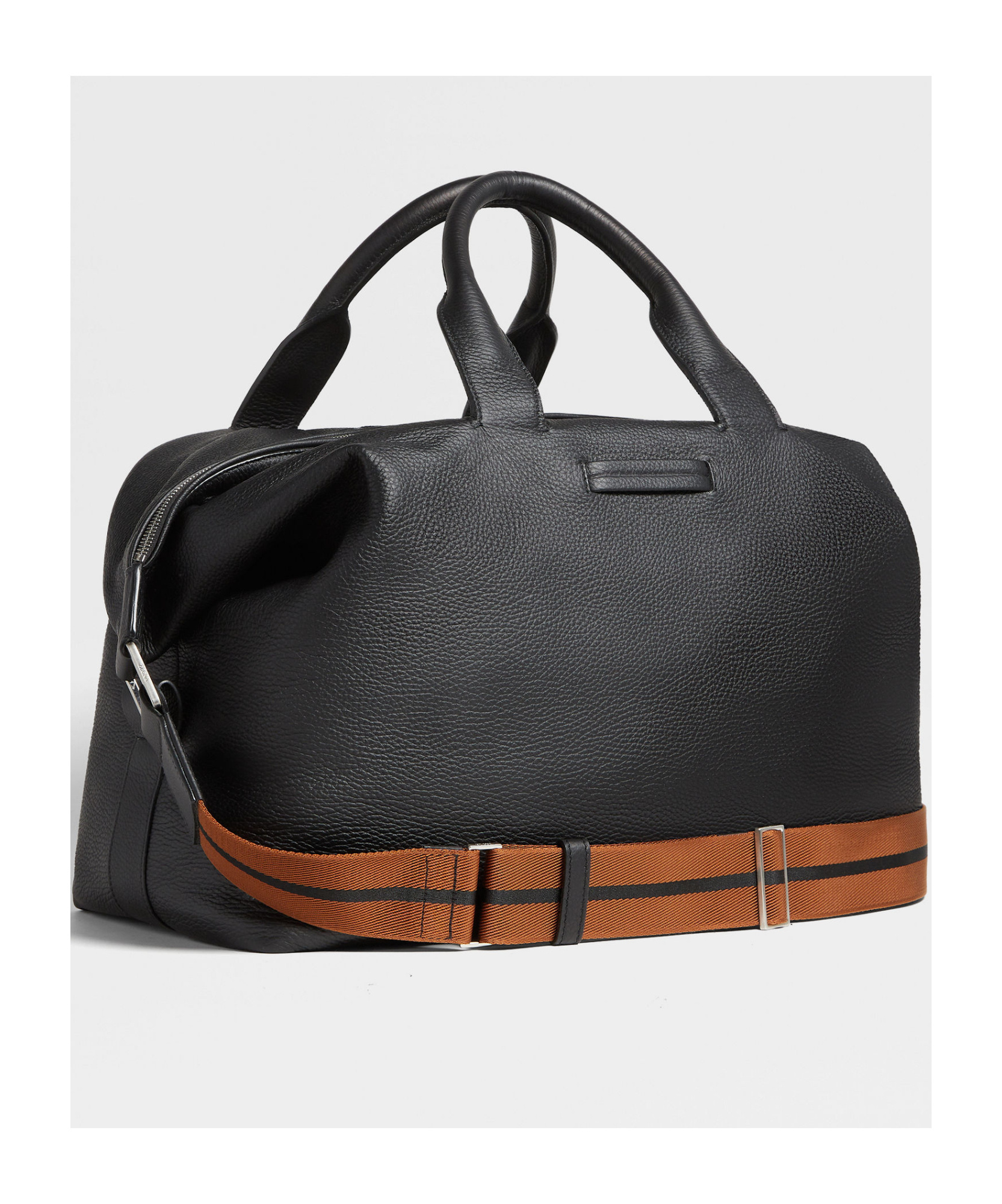Zegna Raglan Deerskin Holdall In Black