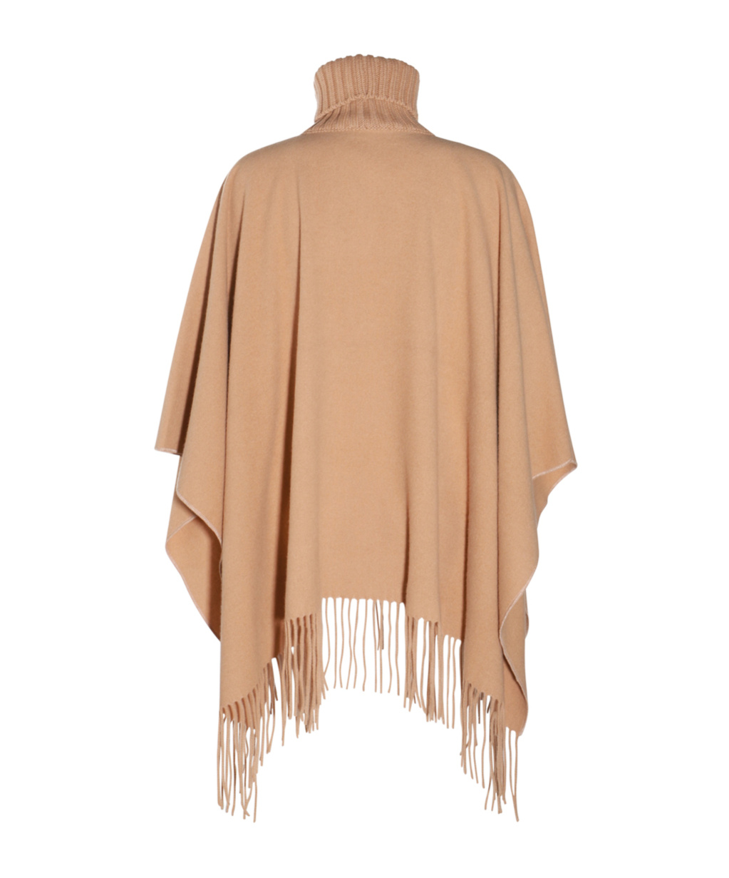 Fabiana Filippi Turtleneck Poncho In Nude