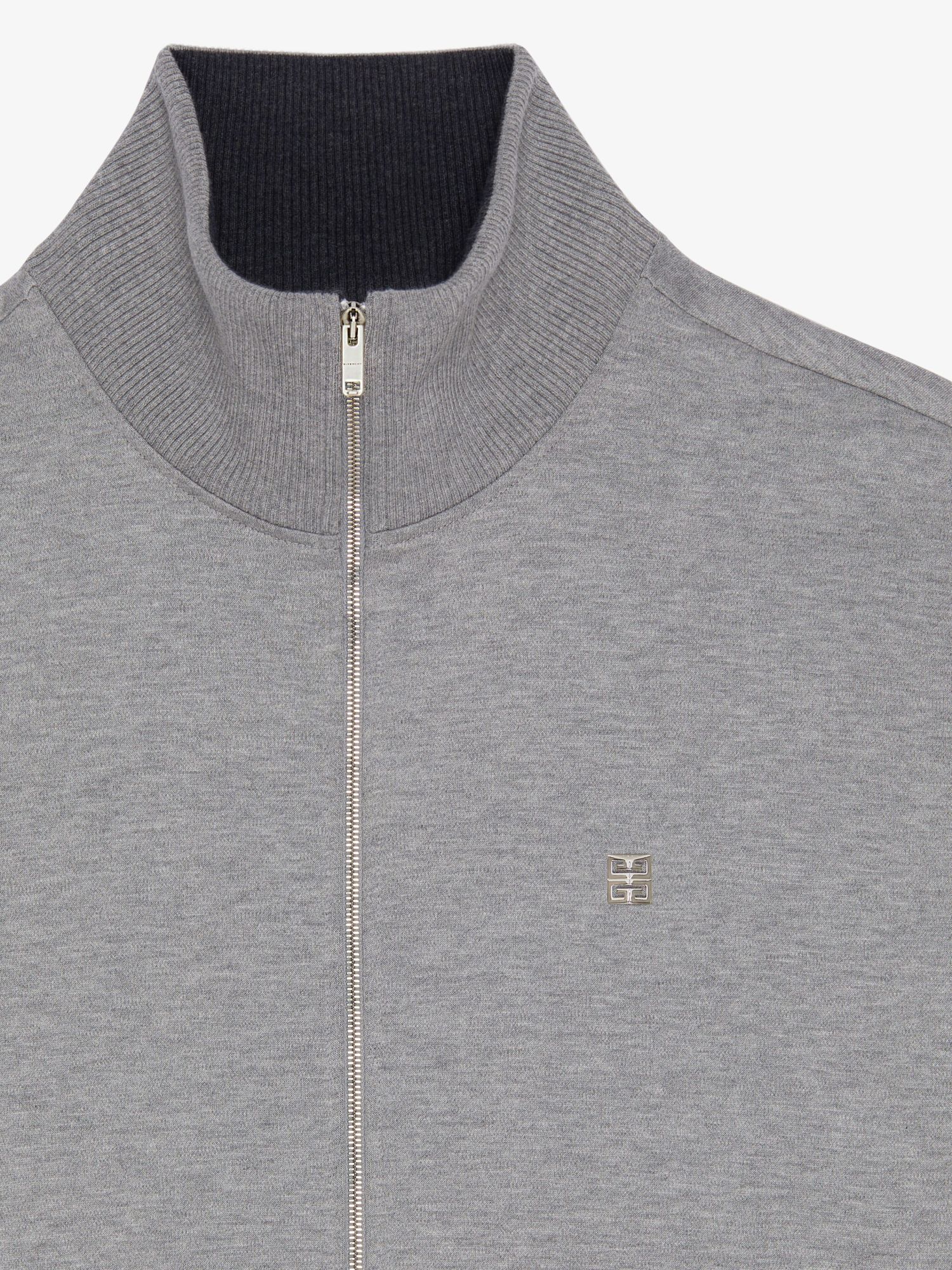 Givenchy Tracksuit Jacket In Fleece With 4g Detail In Gray