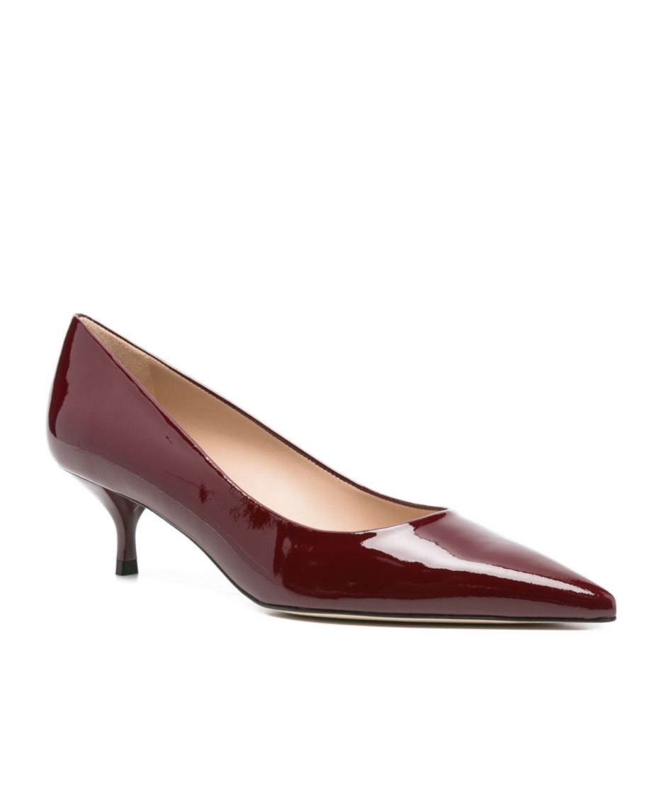 Stuart Weitzman Pointed High Heels In Burgundy