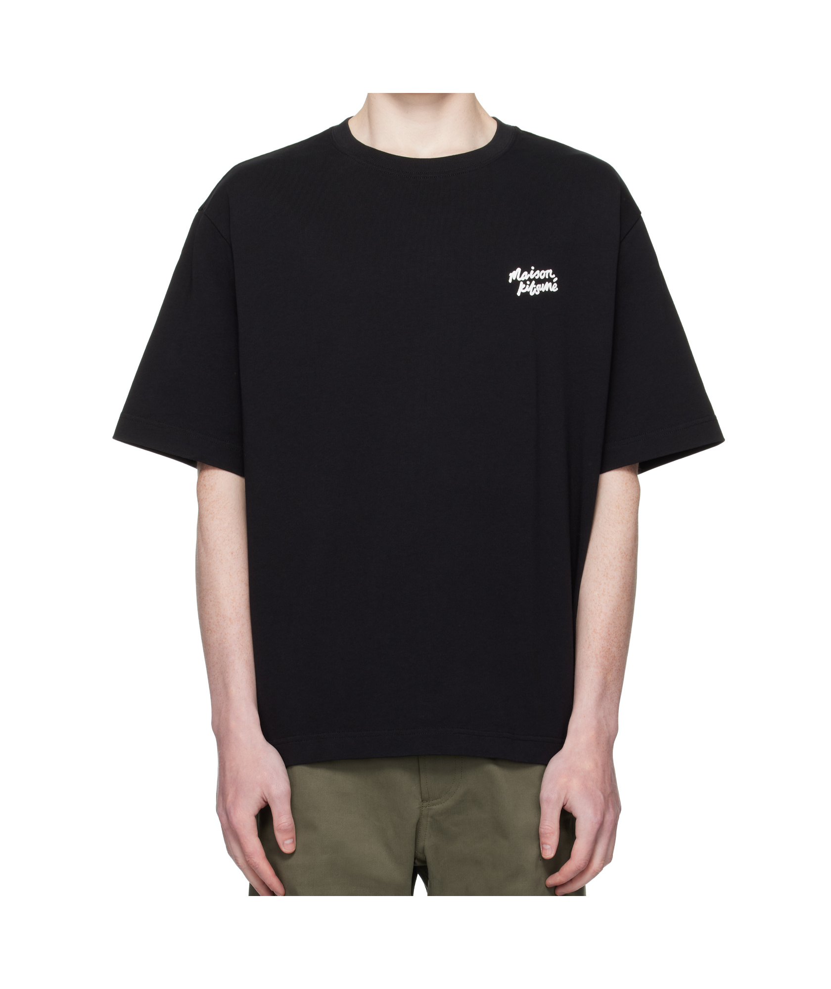 Maison Kitsuné Maison Kitsune Handwriting T Shirt Black In Black