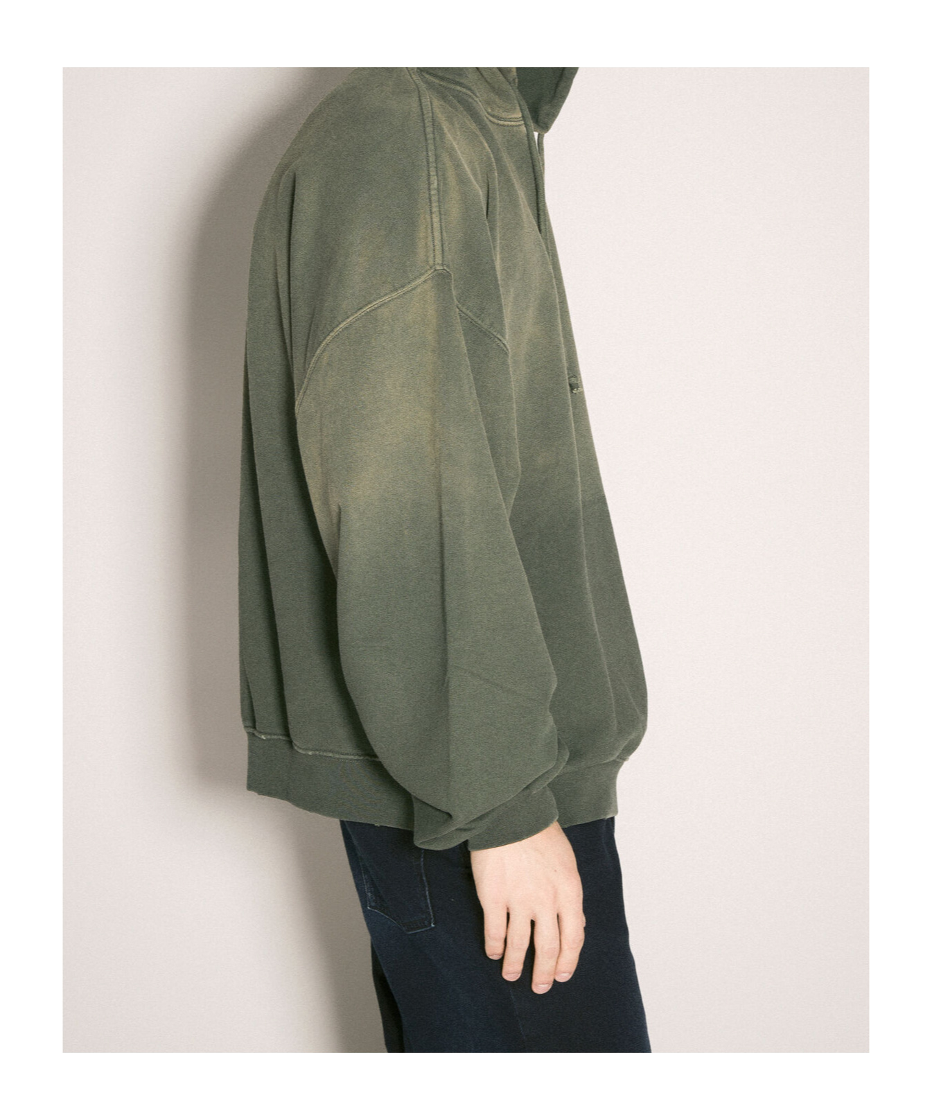 032c Spliced Bubble Hooded Sweatshirt In Green
