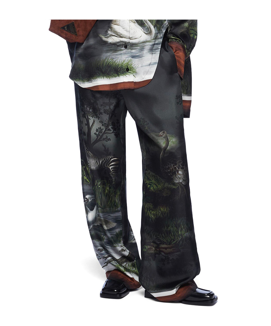 Attico Elastic Waistband Casual Pants In Black