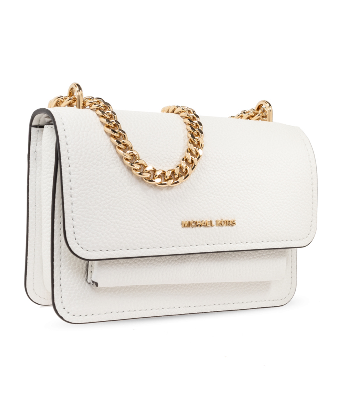Michael Michael Kors Claire Chained Shoulder Bag In White