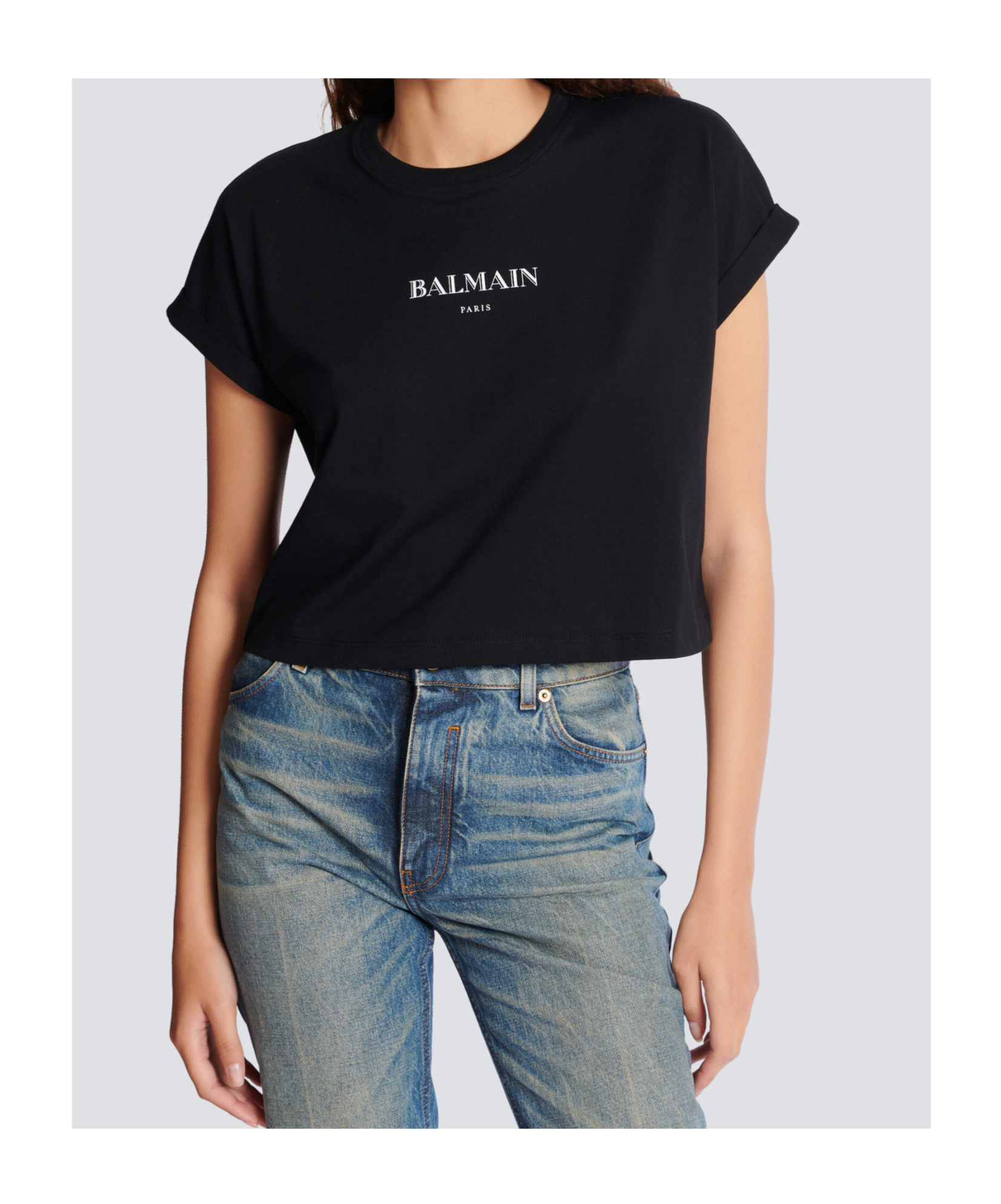 Balmain Logo-print Short-sleeve T-shirt In Black