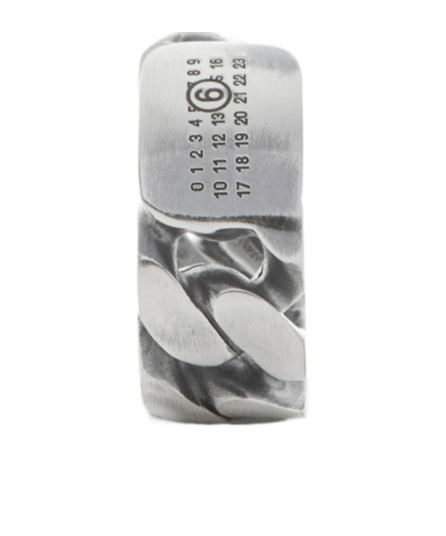 Mm6 Maison Margiela Chain-link Ear Cuff In Gray