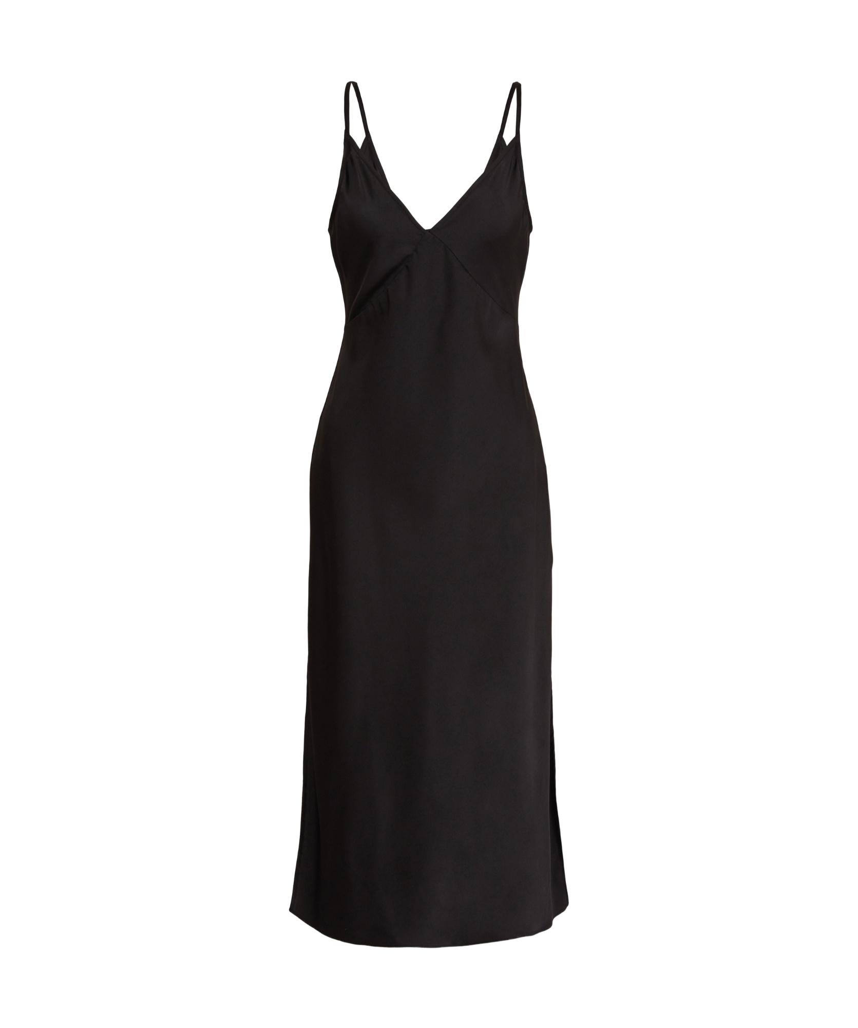 Armani Exchange Suspender Dress In Black