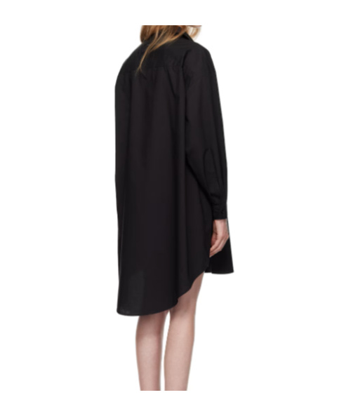 Mm6 Maison Margiela Long-sleeved Dress In Black
