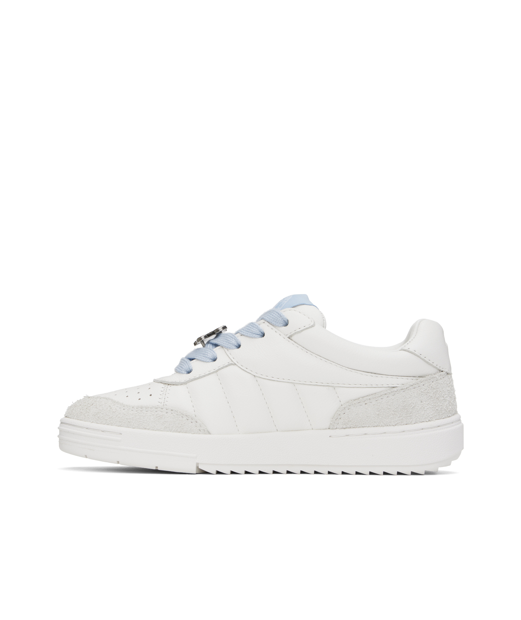 Palm Angels Palm Beach University Sneakers In White/light Blue
