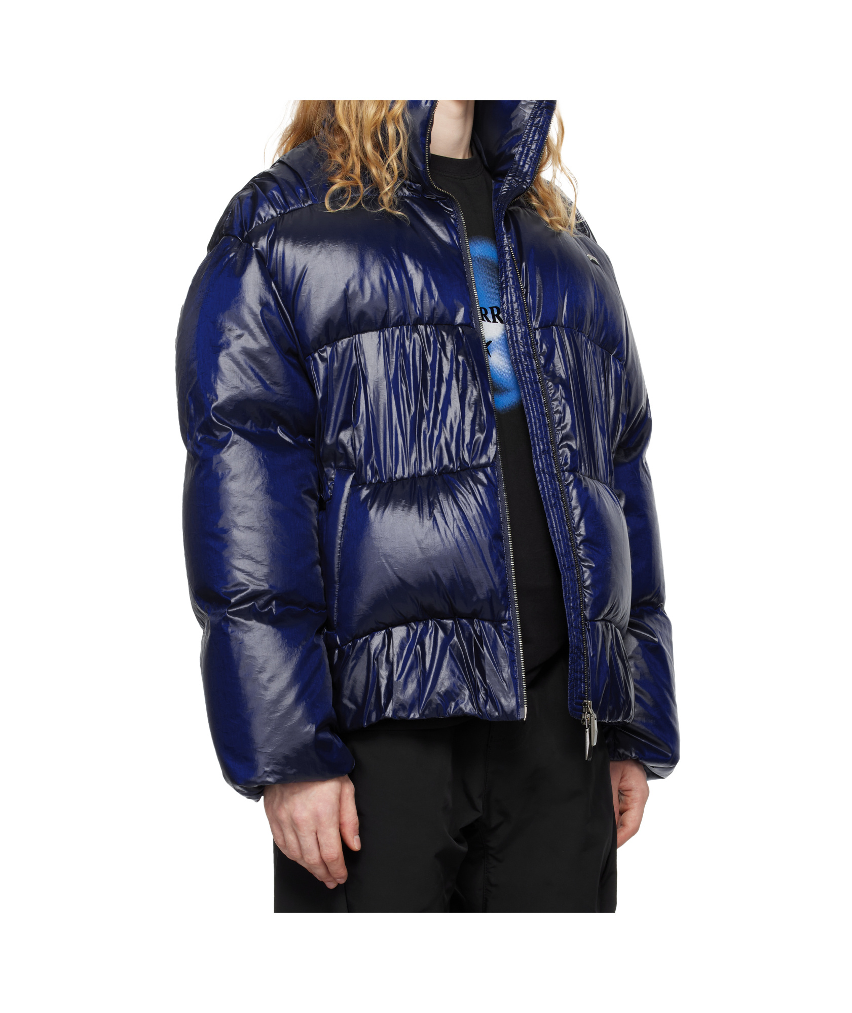 Ader Error Long-sleeved Down Jacket In Black