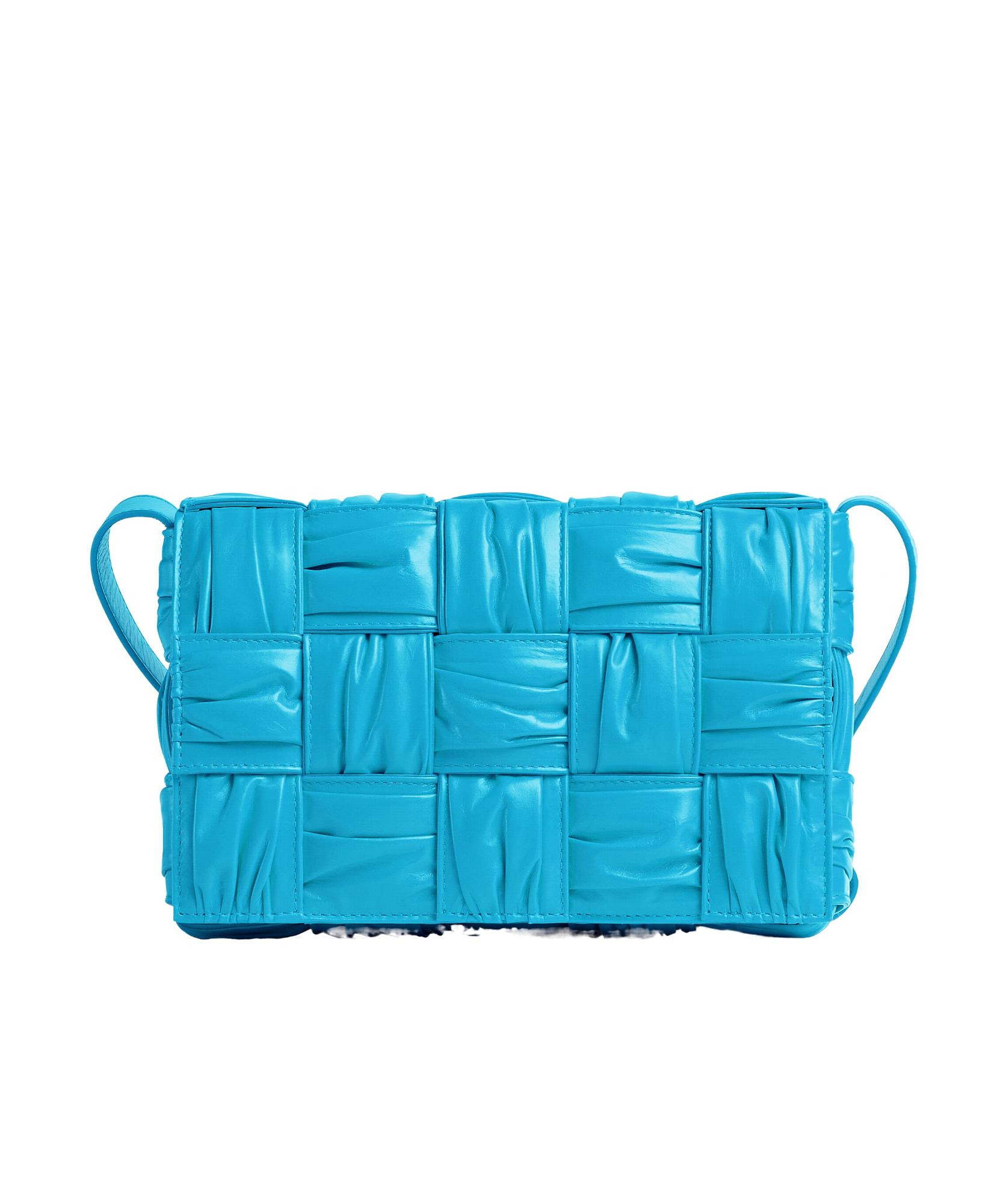 Bottega Veneta Cassette Leather Crossbody Bag In Blue