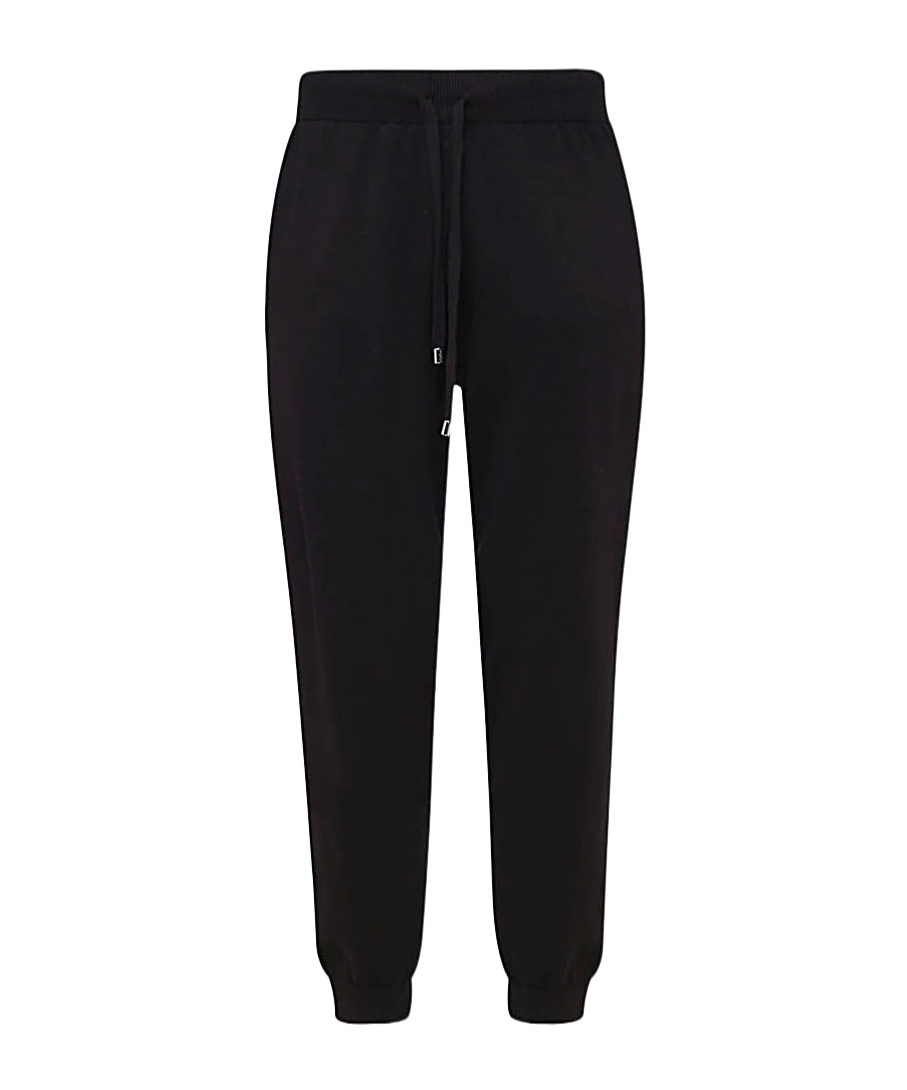 Malo Tapered Drawstring Track Pants In Black