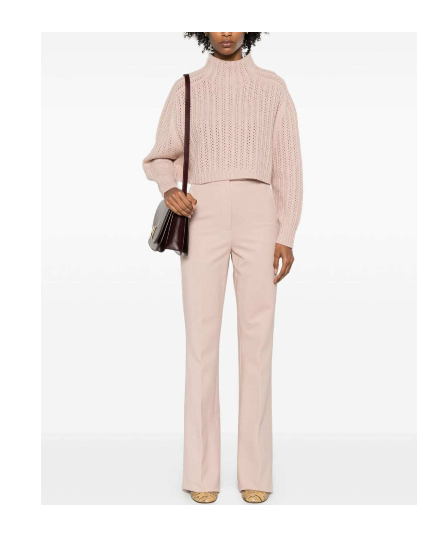Max Mara Tricot-knit Cardigan In Pink