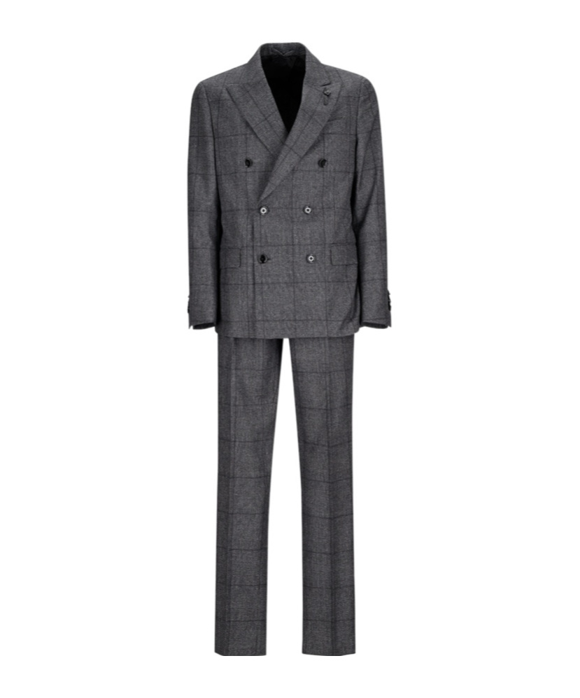 Lardini Long-sleeved Suit Two-piece In Gray