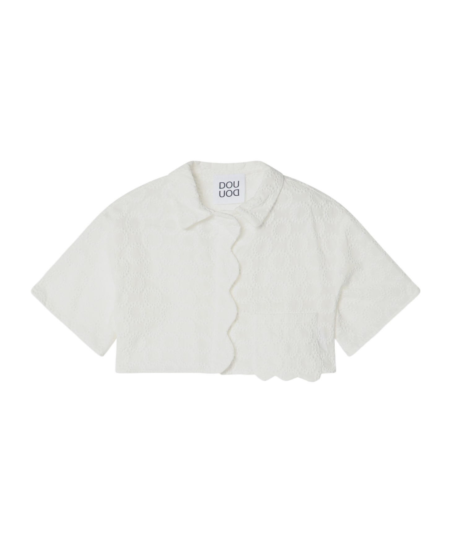 Douuod Cropped Shirt In In White