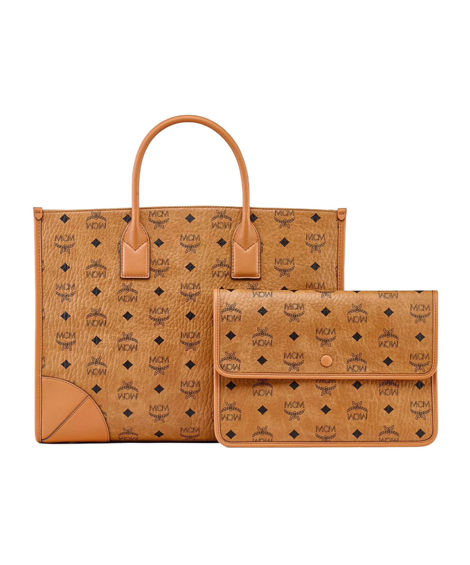 Mcm Munchen Tote In Visetos In Brown