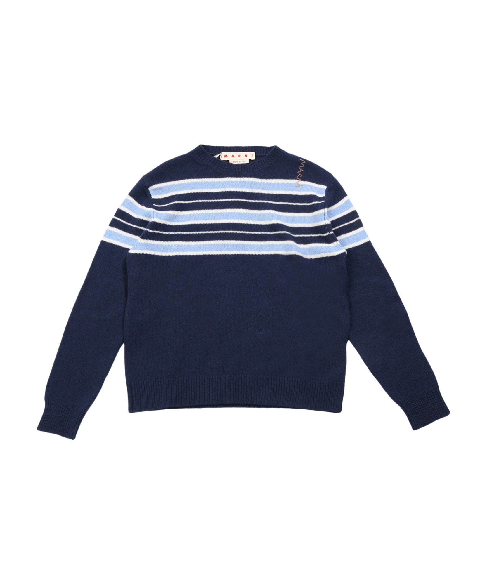 Marni Striped Jumper In Blue