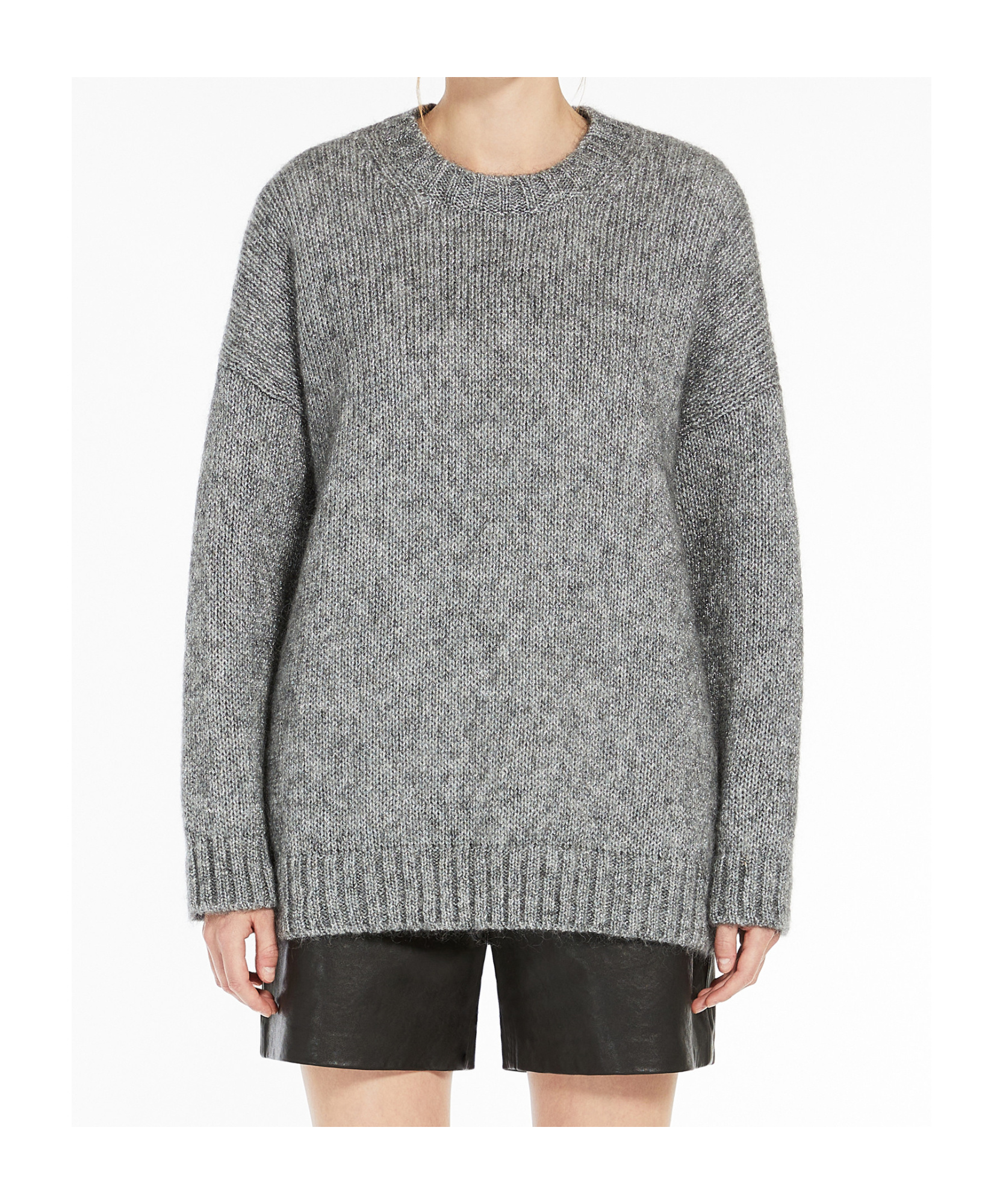 Weekend Max Mara Maglia Antony Argento In Gray