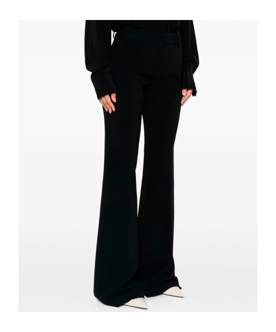 Ermanno Scervino Pressed-crease Trousers In Black