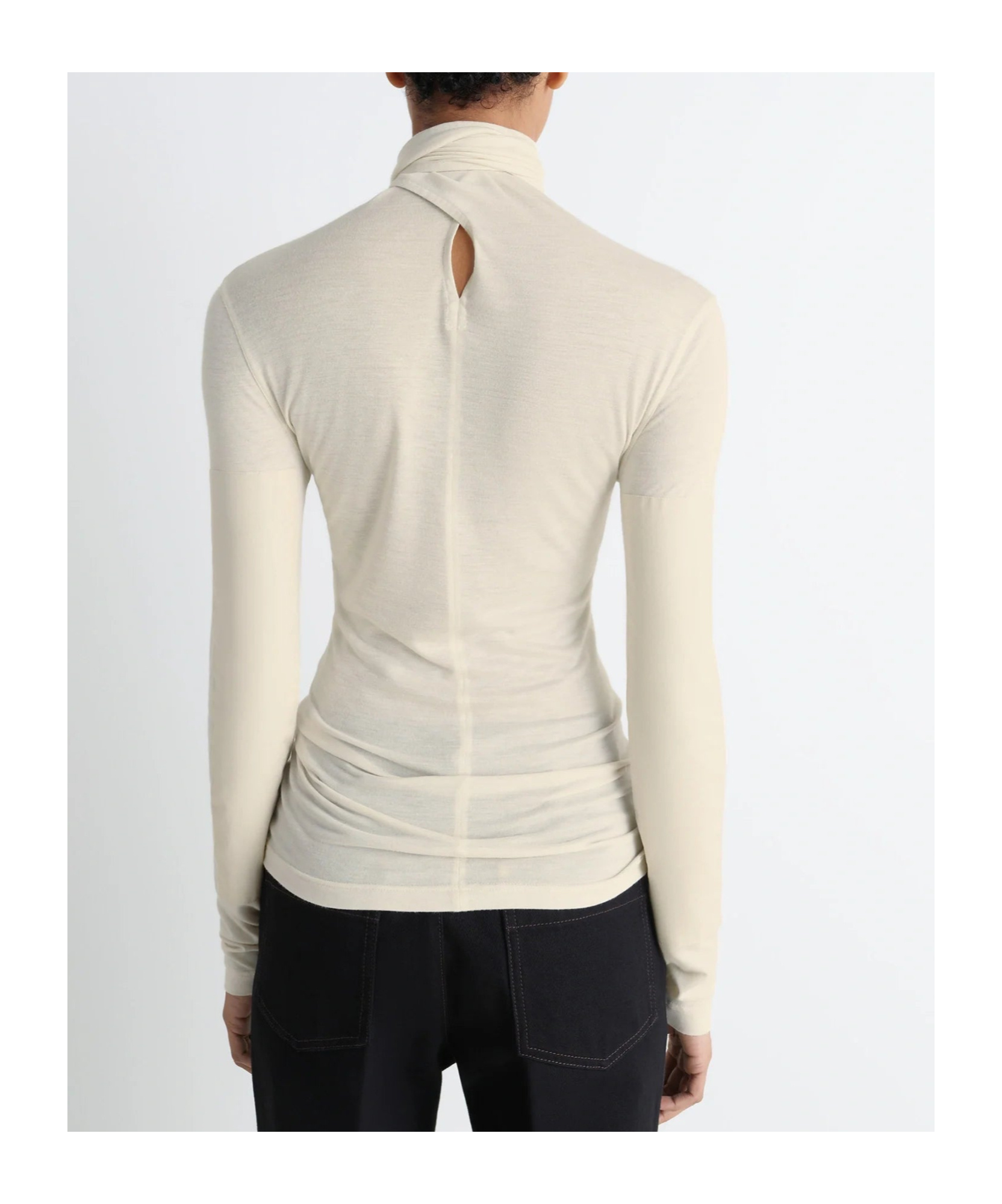 Lemaire Turtle-neck Sweater In White