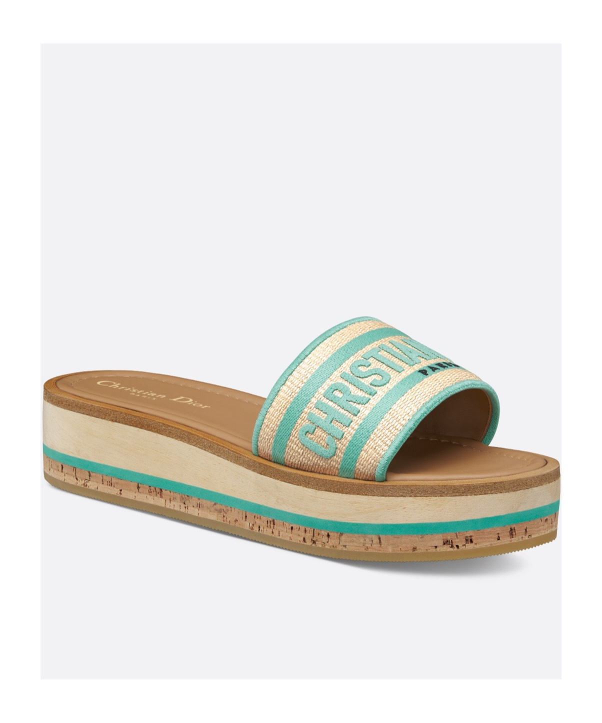 Dior Iviera Dway Platform Sole Slippers In Nude