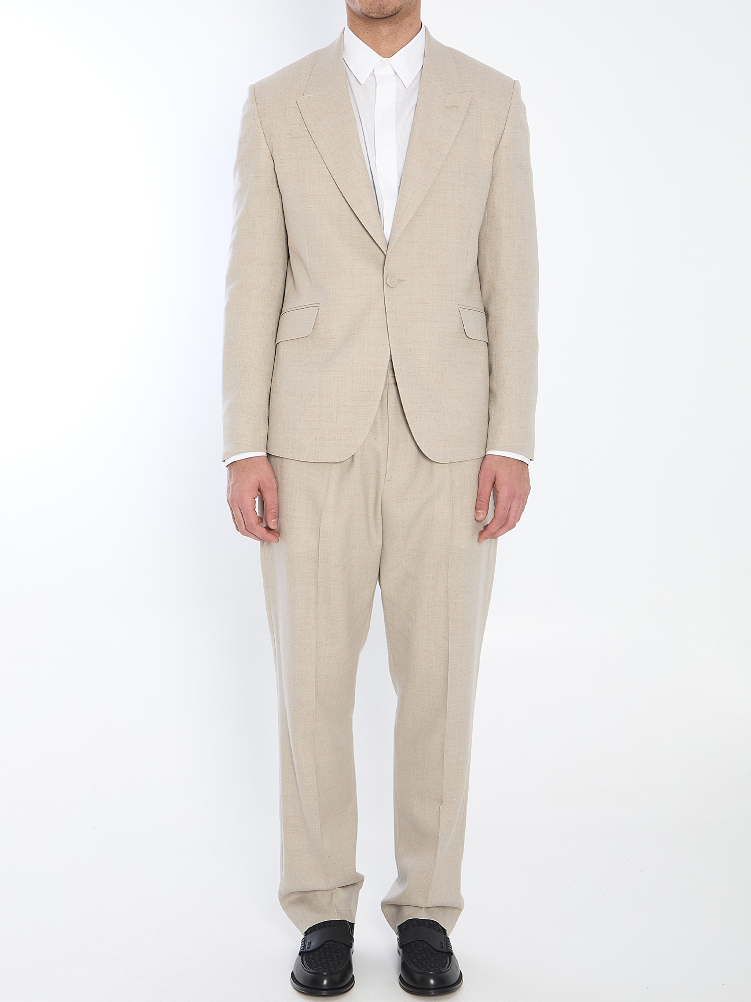 Dior Single Breasted Blazer In Nude