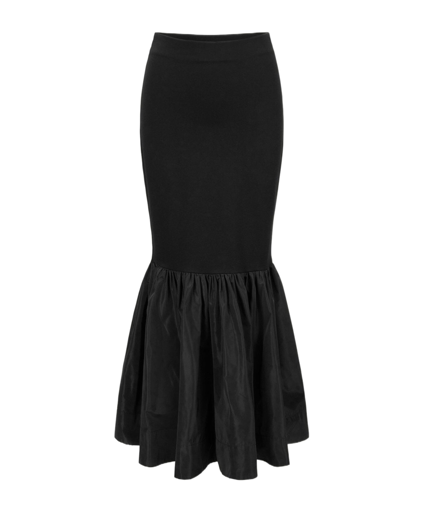 Staud Hawthorne Midi Flared Skirt In Black