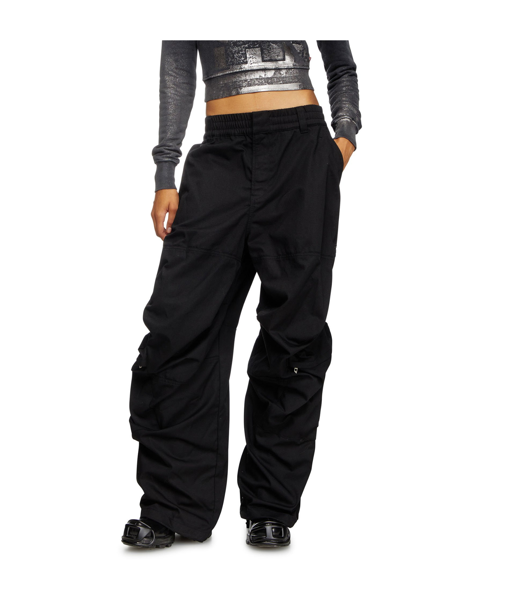 Shop Diesel P-arne-fem-p2 Cargo Pants In Black