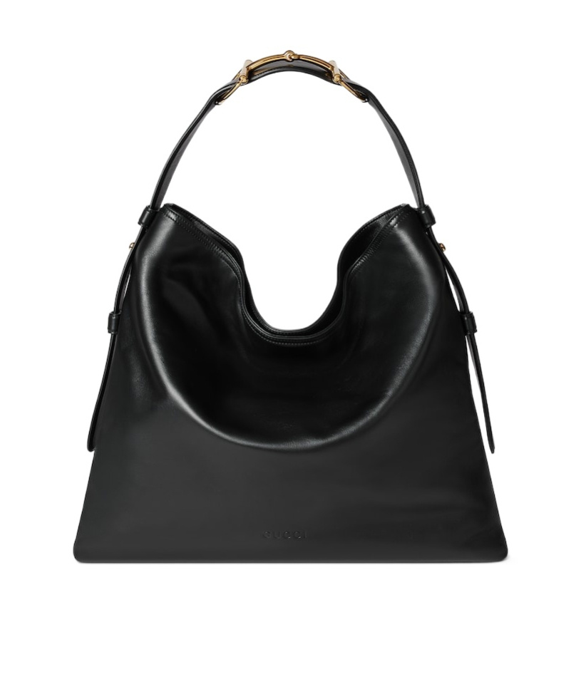 Gucci Beatrix Large Leather Shoulder Bag In Black