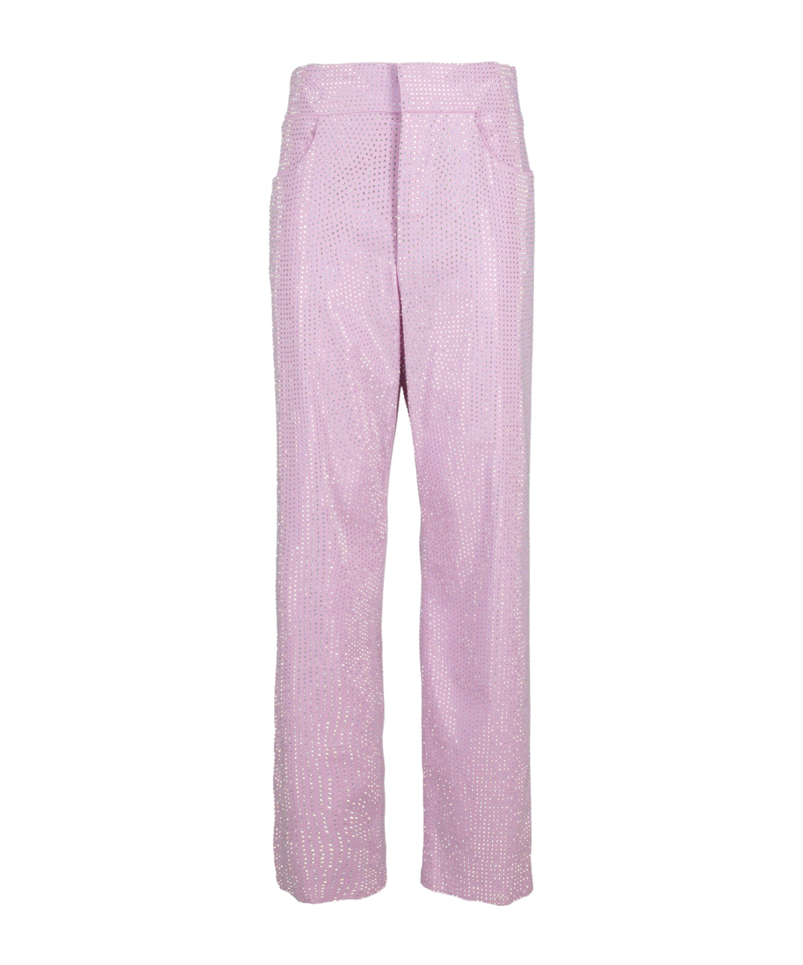Giuseppe Di Morabito Crystal-embellishment Trousers In Pink