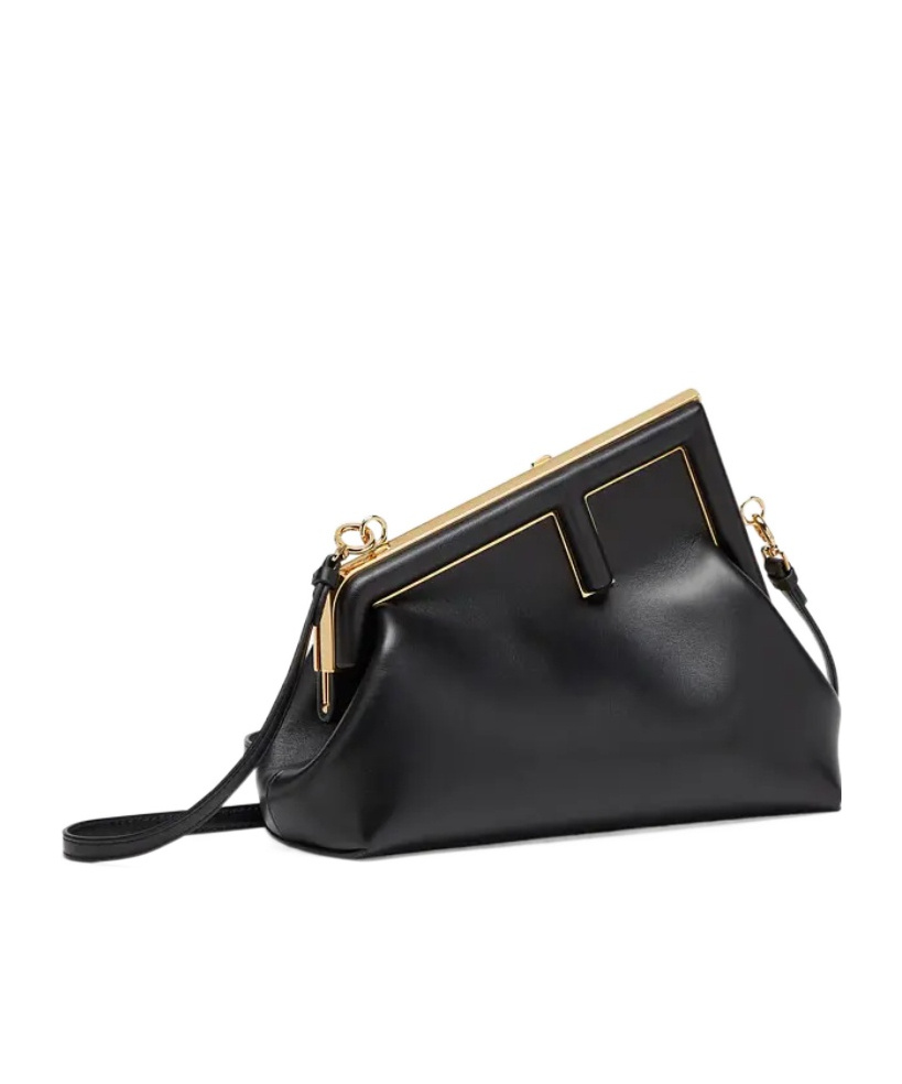Fendi Small First Clutch Bag In Black