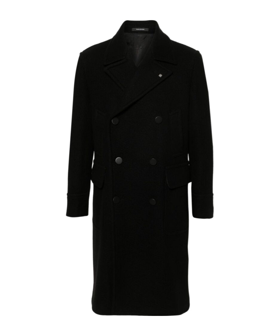 Shop Tagliatore Double-breasted Coat In Black