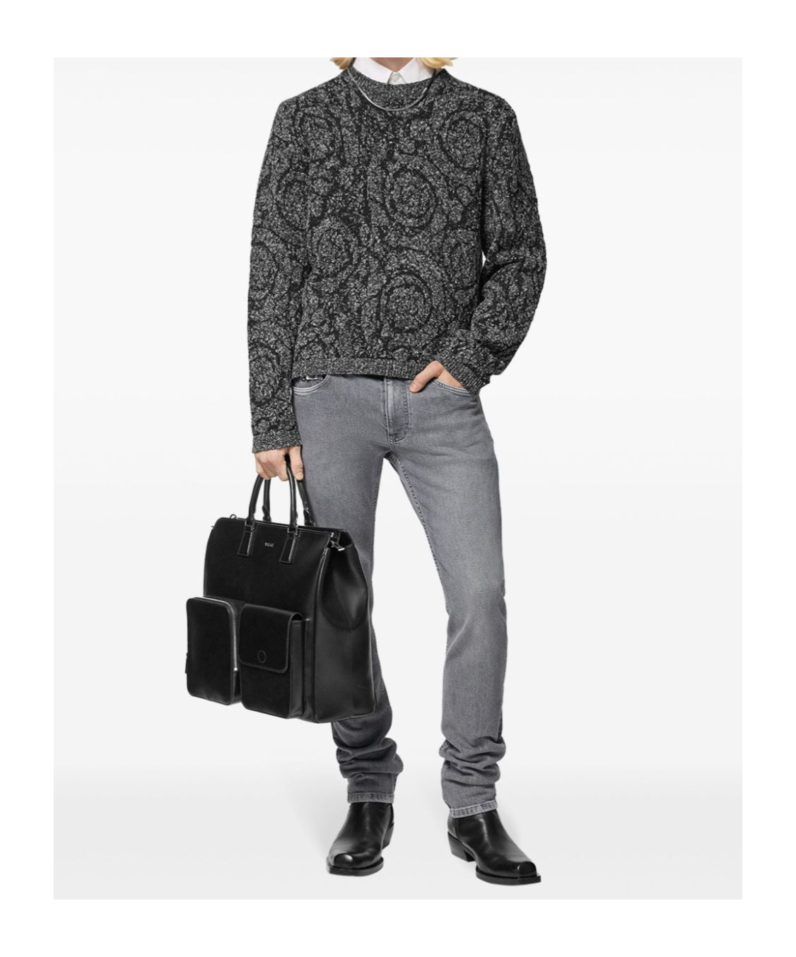 Versace Sweaters In Black