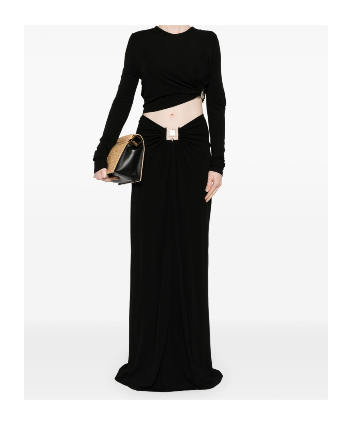 Christopher Esber Bezel-quartz Long-sleeve Top In Black