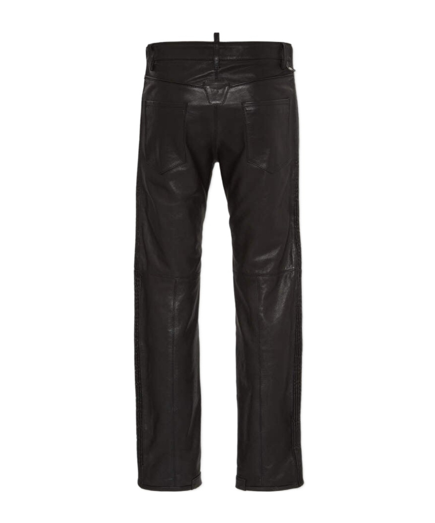 Dsquared2 Ducati X D2 Straight Leg Sharpei Fit Biker Pant In Black